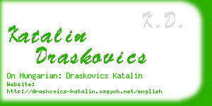 katalin draskovics business card